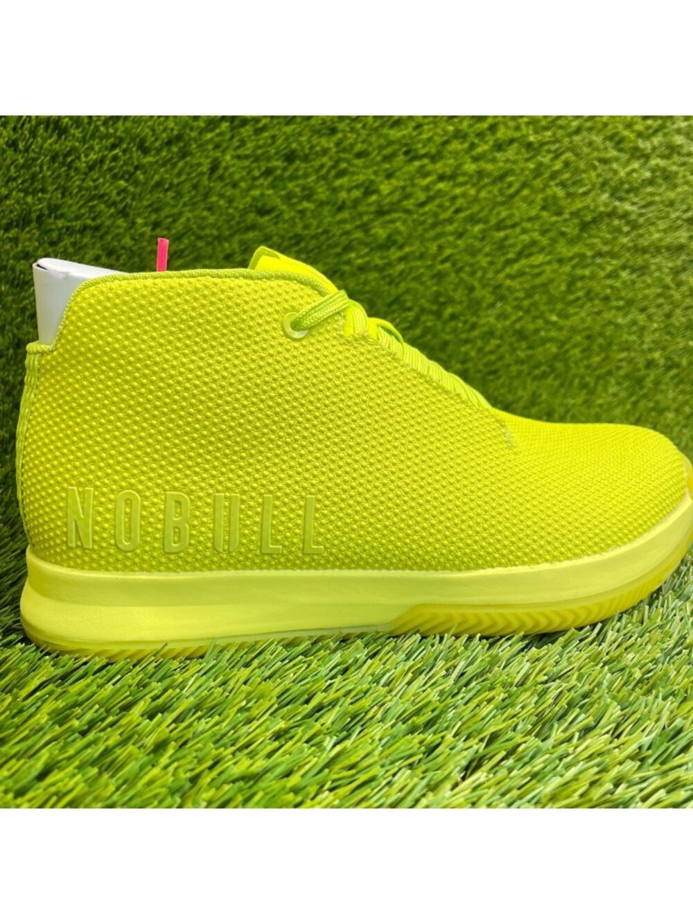 NoBull Court Trainer Mid Mens Size 8 Neon Lime Athletic Gym Shoes Sneakers